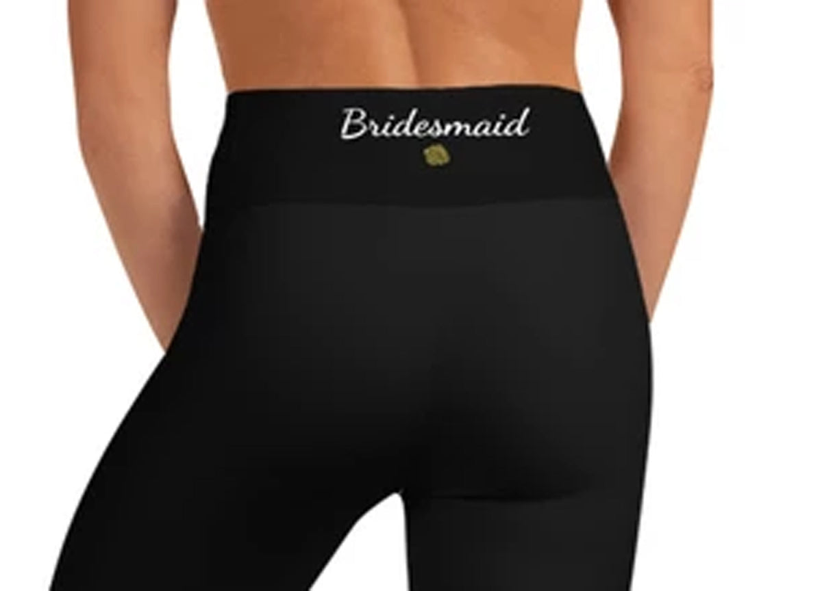 Black Bride's Sports Bra, Bride To Be Unpadded Women's Fitness Bra- Made in  USA/ EU