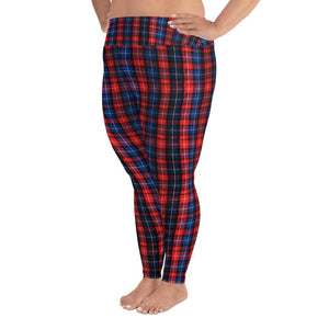   made to last just for you. Akira Red Plaid Women's Capri Yoga Pants With Pockets Plus Size Leggings -Made In USA (US SIze: 2XL-6XL)