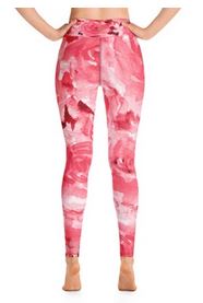 Black White Marbled Casual Leggings, Abstract Marble Print Women's