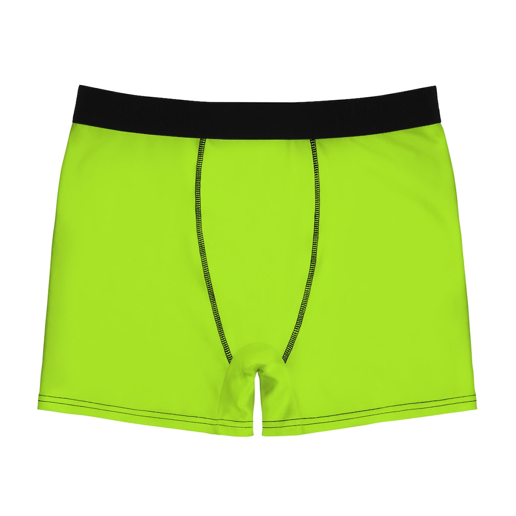 Cotton Rib Boxers In Neon Green