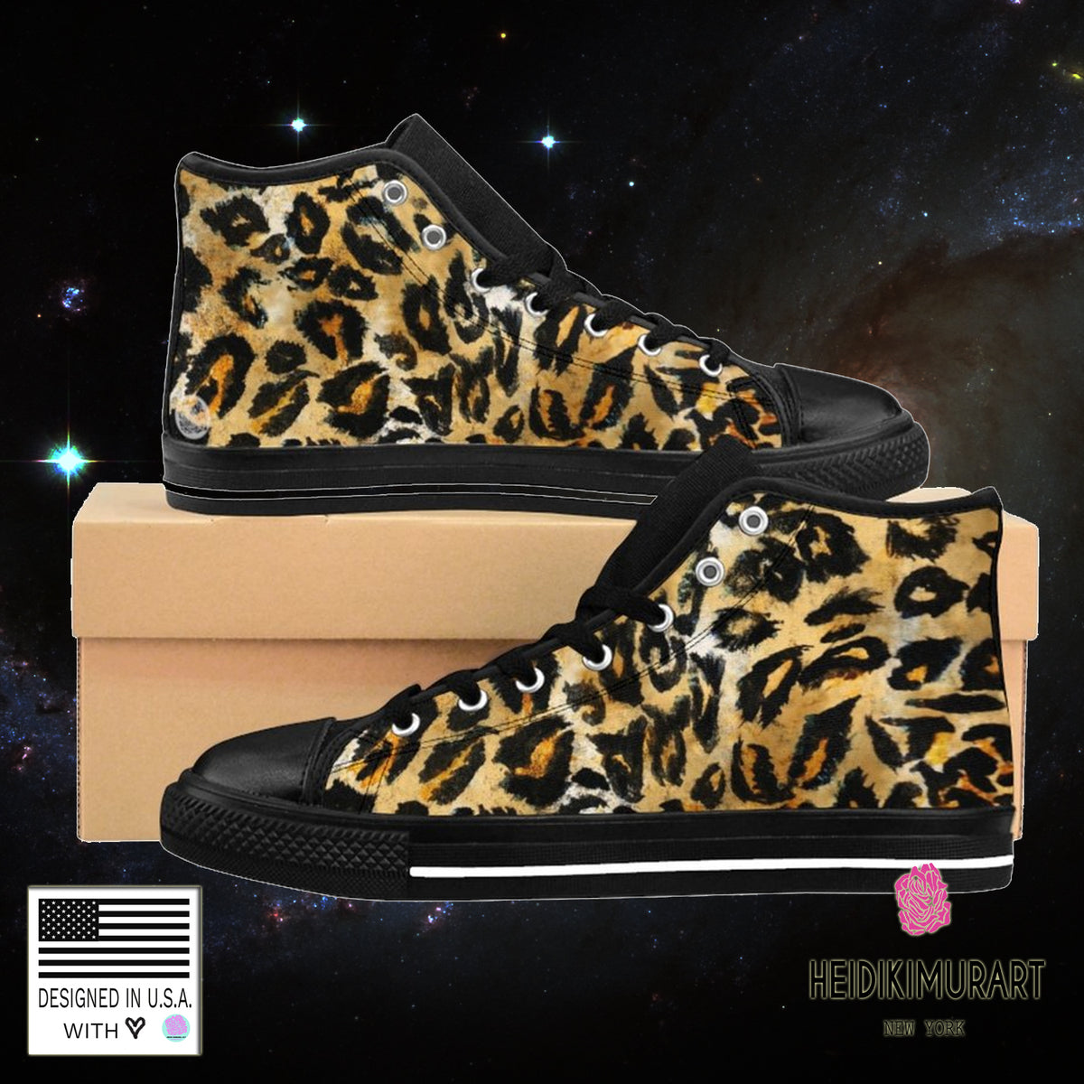 White Leopard Men's Low Top Shoes