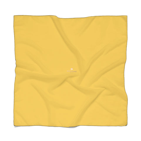 Yellow Poly Scarf, Solid Color Lightweight Unisex Fashion Accessories- Made in USA-Accessories-Printify-Poly Voile-25 x 25 in-Heidi Kimura Art LLC Yellow Designer Poly Scarf, Classic Solid Color Print Lightweight Delicate Sheer Poly Voile or Poly Chiffon 25"x25" or 50"x50" Luxury Designer Fashion Accessories- Made in USA, Fashion Sheer Soft Light Polyester Square Scarf
