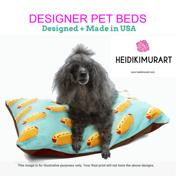 Black Buffalo Plaid Pet Bed, Best Buffalo Plaid Print Indoor Cat or Dog Indoor Bed-Made in USA - Heidikimurart Limited 