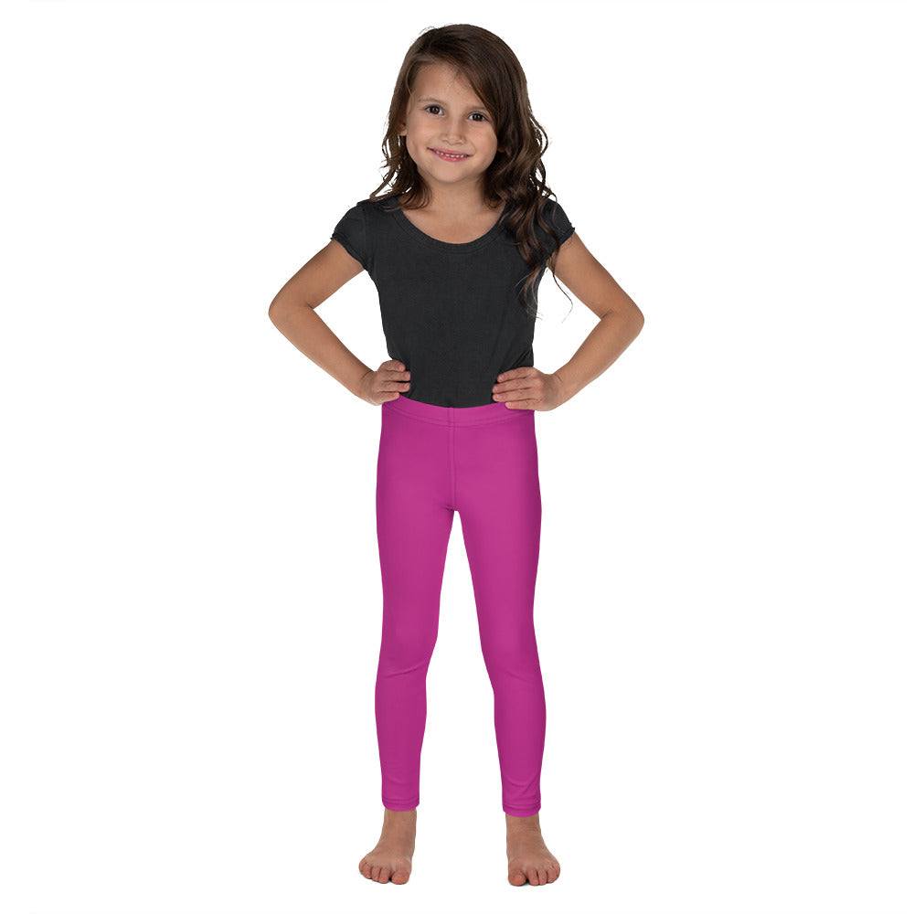 Hot Pink Kid's Leggings, Premium Unisex Colorful Tights For Boys