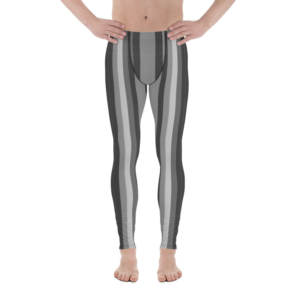 Ladies Grey luxury fitness leggings, Grey and White yoga tights.