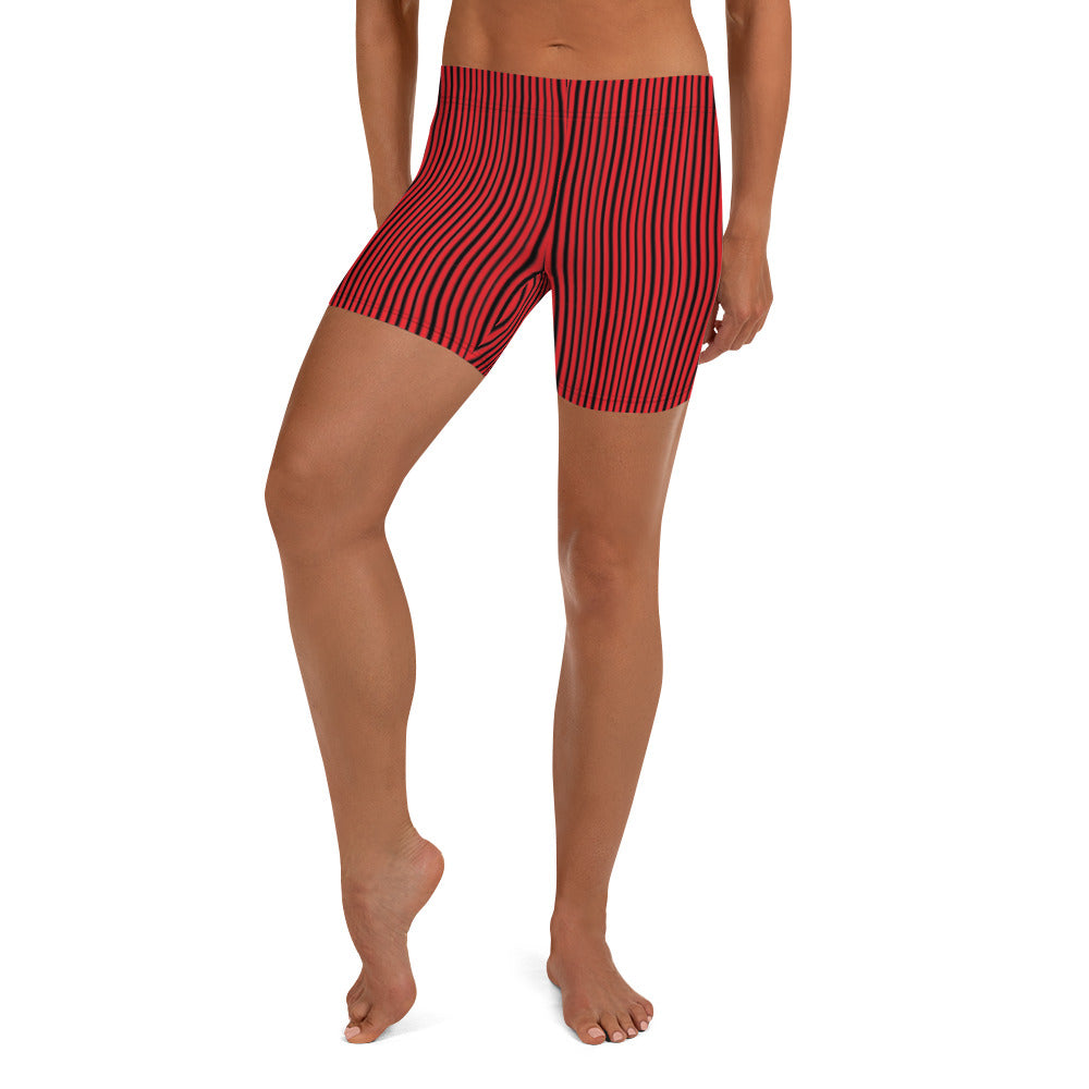 Red stretchy store shorts