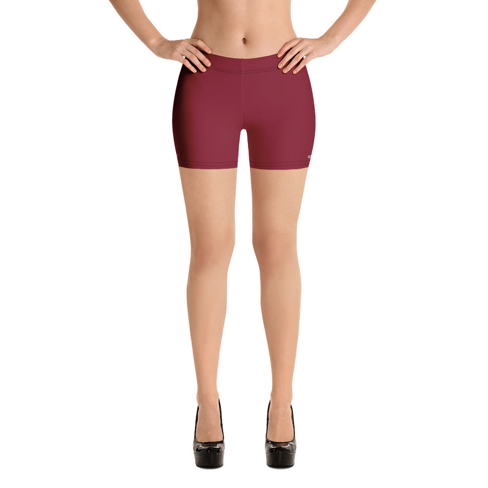 Brown Color Women's Gym Shorts, Modern Essentials Designer Short
