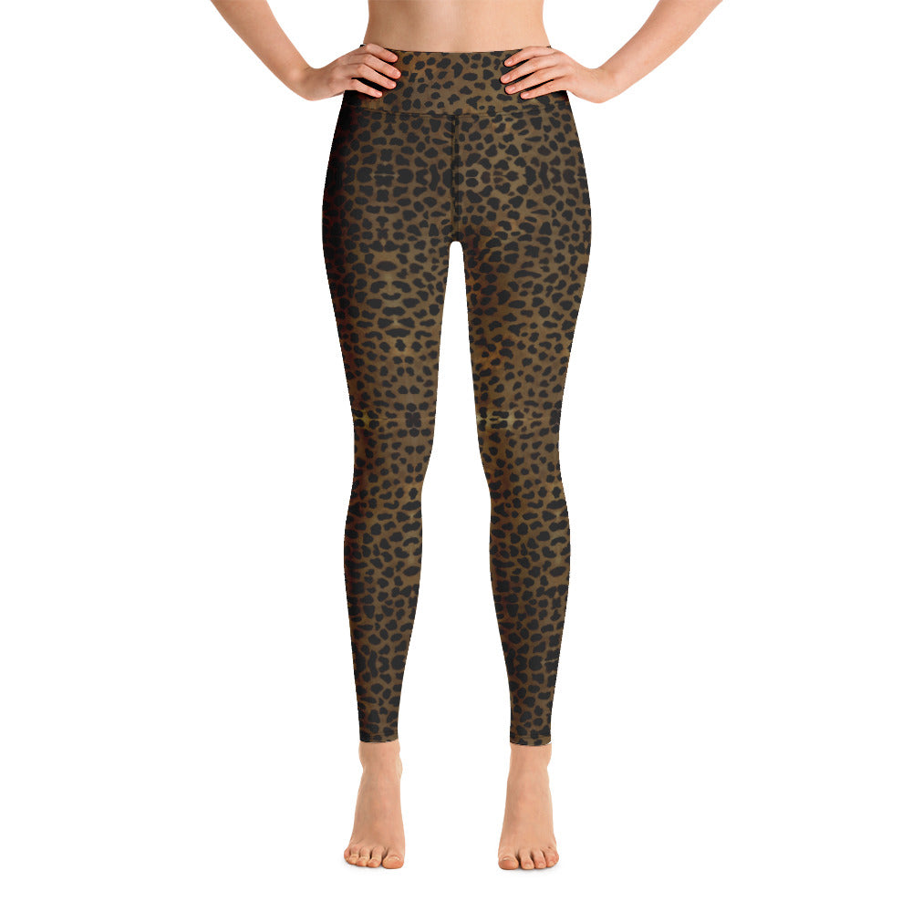 Animal Print, Comfortable, Women's Leopard Print Leggings 