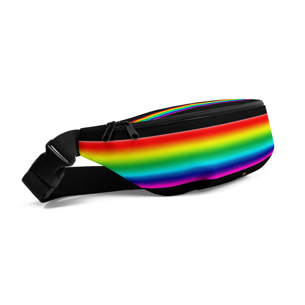 Gay Pride Rainbow Stripe Drawstring Bag - Medium sized drawstring