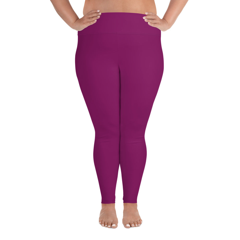 Purple Solid Plus Size Tights, Minimalist Solid Color Print Women's Plus  Size Comfy Tights Best Leggings- Made in USA/EU