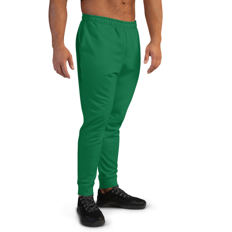 Dark Green Men's Joggers, Emerald Green Casual Comfy Sweatpants For  Men-Made in EU/MX