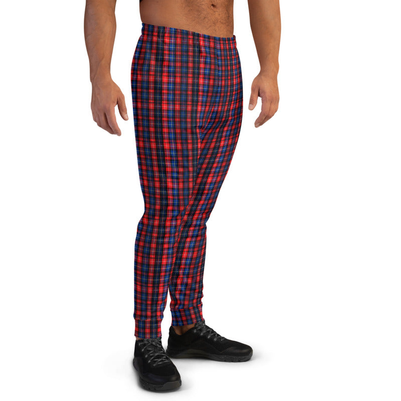 Blue Tartan Plaid Men's Joggers main image 0