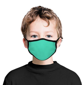 Turquoise Blue Kid's Face Masks, Non-Medical Fashion Face Covers for Children Boys Girls