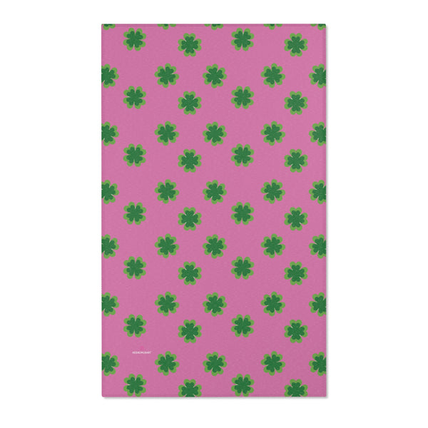 Pink Clover Leaf Area Rugs