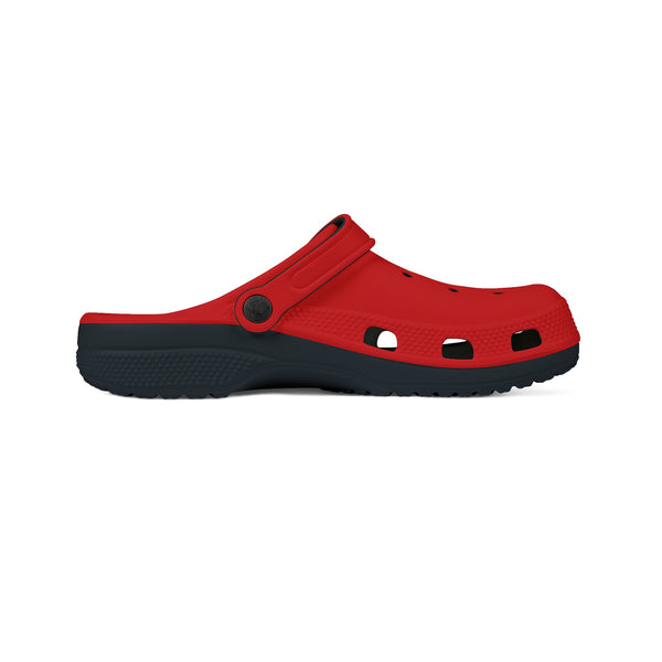Red Solid Color Clogs, EVA Foam Unisex Clogs For Men or Women