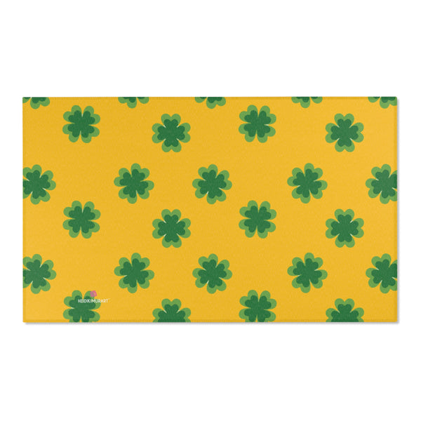 Yellow Clover Leaf Area Rugs
