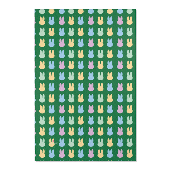 Green Bunny Rabbit Area Rugs