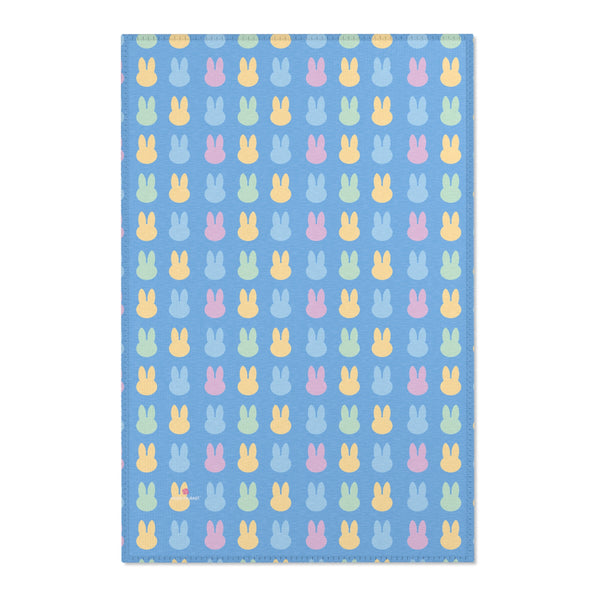 Blue Bunny Rabbit Area Rugs