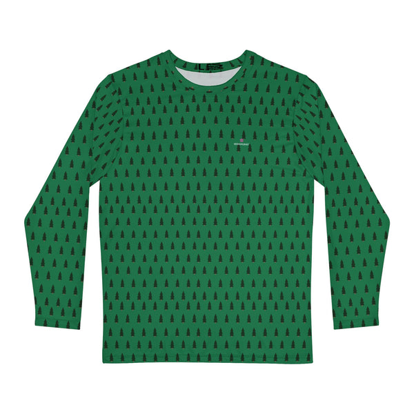 Green Christmas Tree Men's Long Sleeves,  Men's Long Sleeve Shirt (AOP) - Made in USA