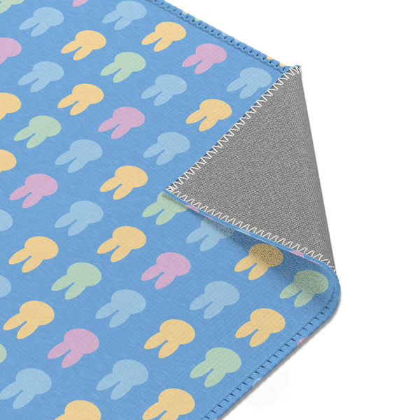Blue Bunny Rabbit Area Rugs