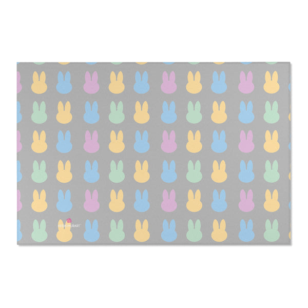 Grey Bunny Rabbit Area Rugs