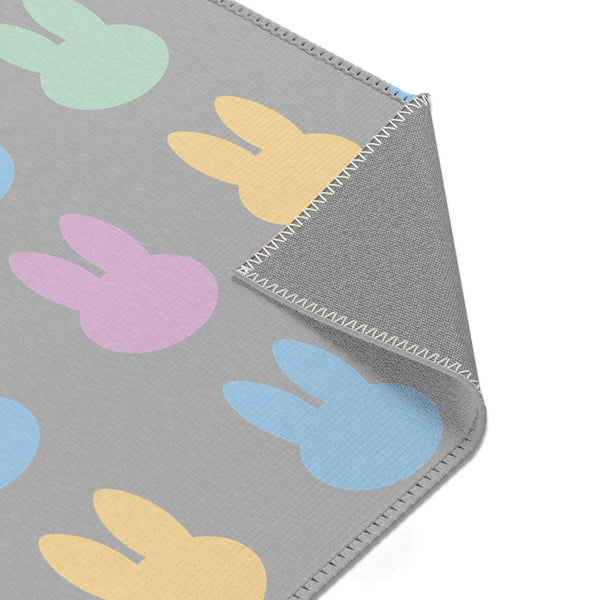 Grey Bunny Rabbit Area Rugs