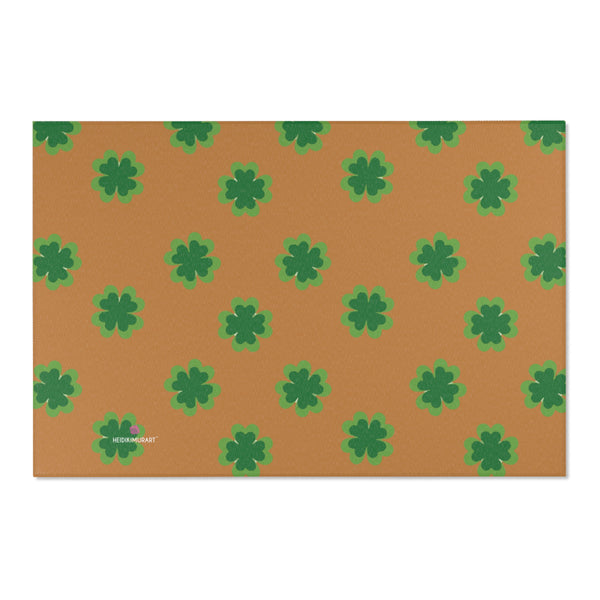 Brown Clover Leaf Area Rugs