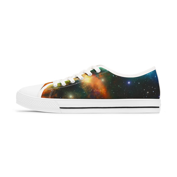 Colorful Galaxy Best Women's Sneakers, Best Women's Low Top Canvas Sneakers (US Size: 5.5-12)