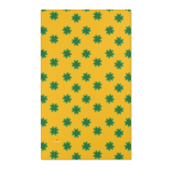 Yellow Clover Leaf Area Rugs