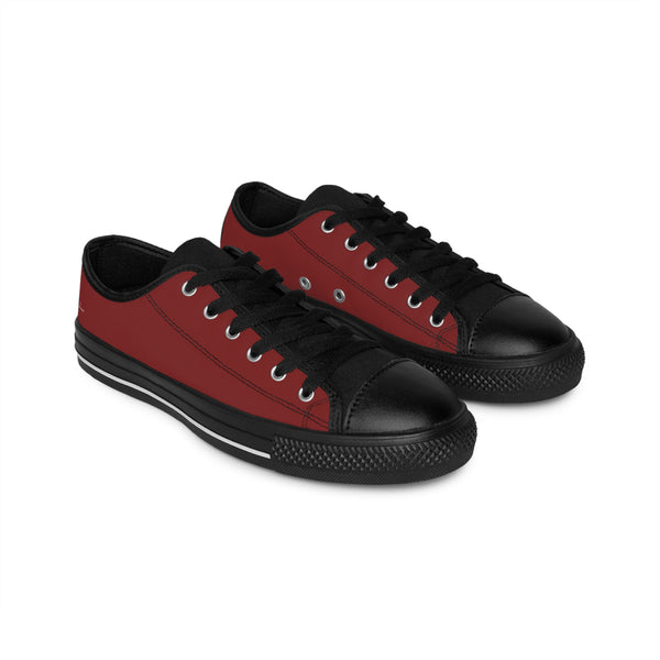 Brick Reddish Brown Women's Shoes, Solid Brown Color&nbsp;Print Designer Low Top Fashion Tennis Shoes Women's Sneakers Footwear Streetwear Lightweight Low Top Shoes (US Size: 6-12)