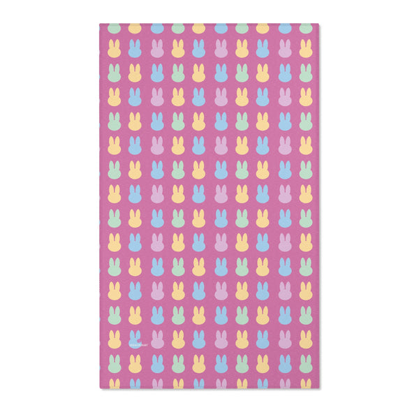 Pink Bunny Rabbit Area Rugs