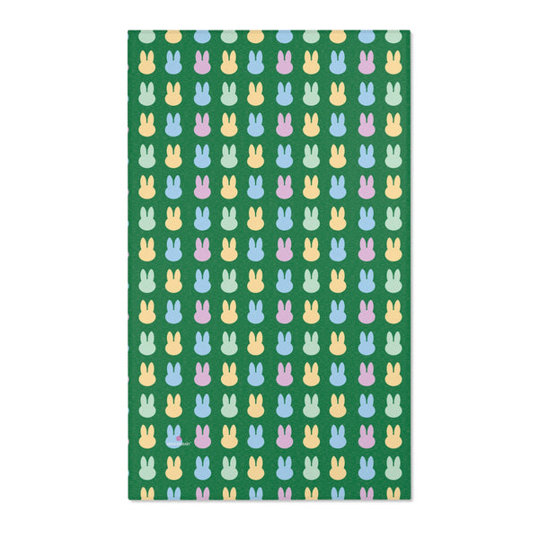 Green Bunny Rabbit Area Rugs