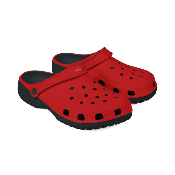 Red Solid Color Clogs, EVA Foam Unisex Clogs For Men or Women