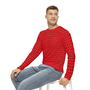 Christmas Tree Men's Long Sleeves, Best Men's Long Sleeve Shirt (AOP) - Made in USA