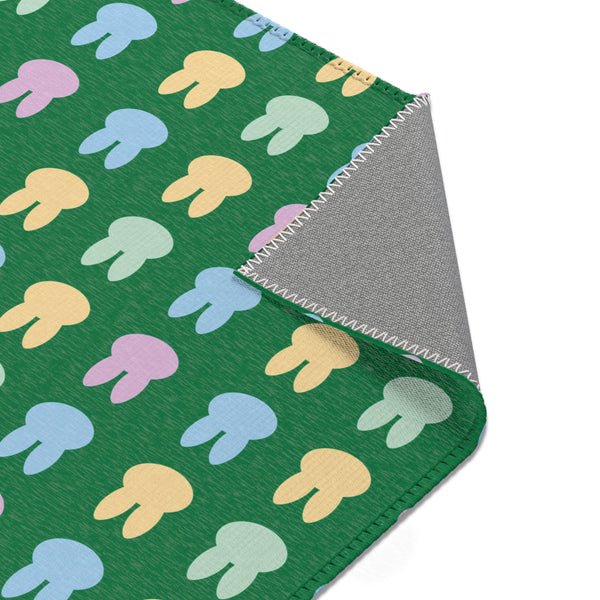 Green Bunny Rabbit Area Rugs