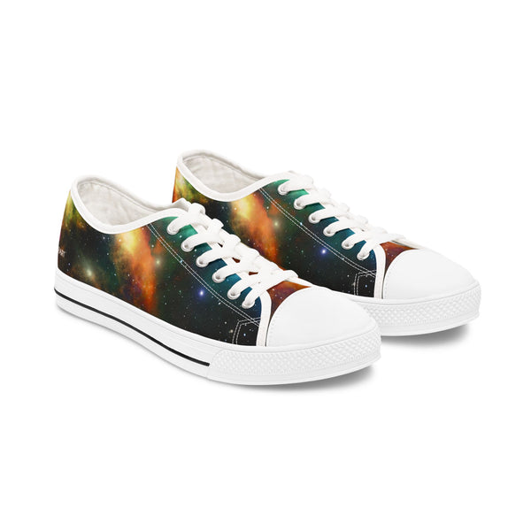 Colorful Galaxy Space Women's Sneakers, Galaxy Print Women's Low Top Sneakers Tennis Shoes, Canvas Fashion Sneakers With Durable Rubber Outsoles and Shock-Absorbing Layer and Memory Foam Insoles&nbsp;(US Size: 5.5-12)