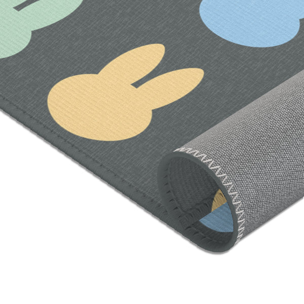 Dark Grey Bunny Area Rugs