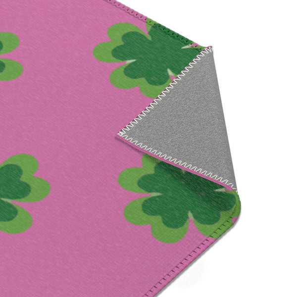 Pink Clover Leaf Area Rugs