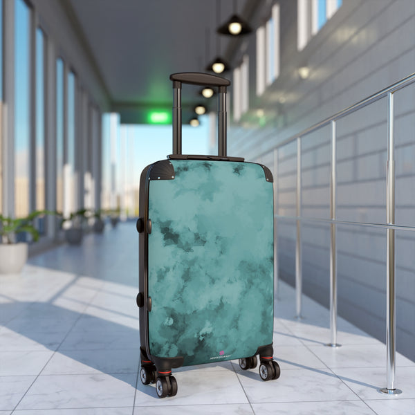 Blue Abstract Print Suitcases, Travel Bag Suitcases