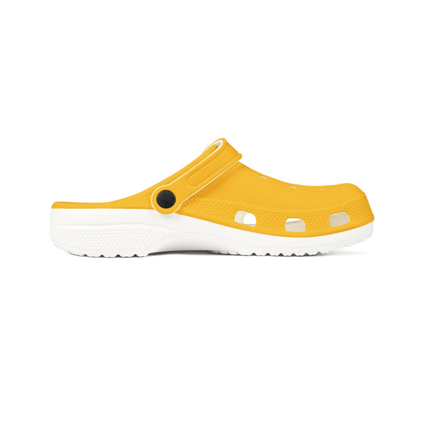 Yellow Solid Color Clogs, EVA Foam Unisex Clogs For Men or Women