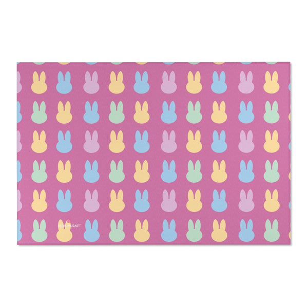 Pink Bunny Rabbit Area Rugs