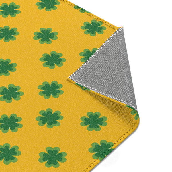Yellow Clover Leaf Area Rugs