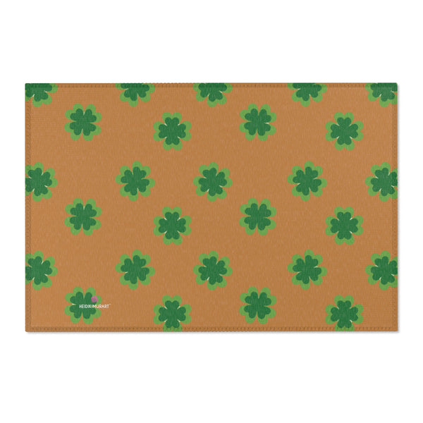 Brown Clover Leaf Area Rugs