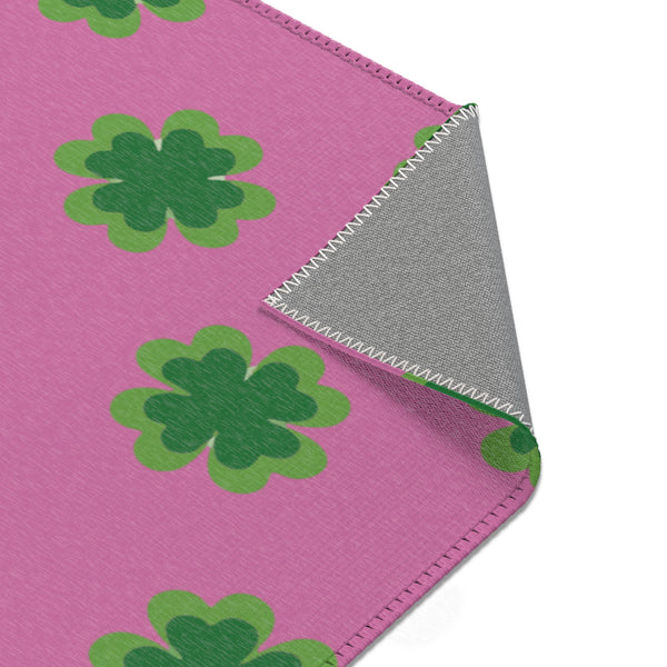 Pink Clover Leaf Area Rugs