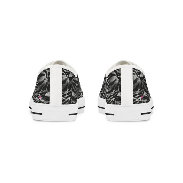 Black Tiger Striped Men's Sneakers, Best Low Tops, Designer Men's Low Top Sneakers