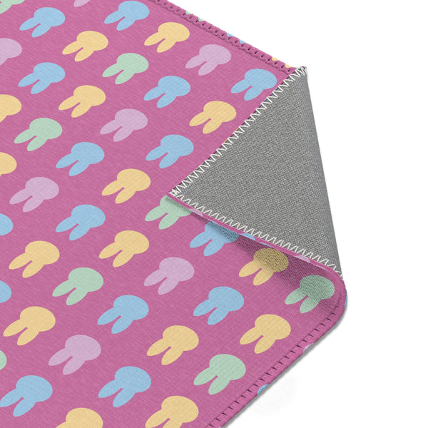 Pink Bunny Rabbit Area Rugs