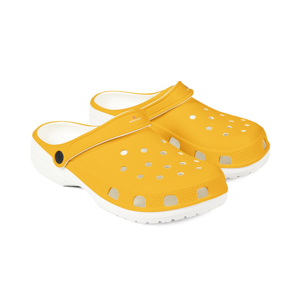 Yellow Solid Color Clogs, EVA Foam Unisex Clogs For Men or Women