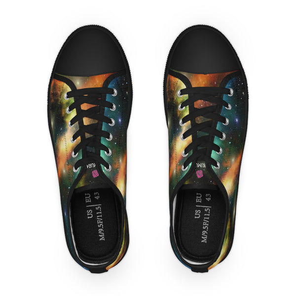 Colorful Galaxy Print Men's Sneakers, Best Low Tops, Best Designer Men's Low Top Sneakers