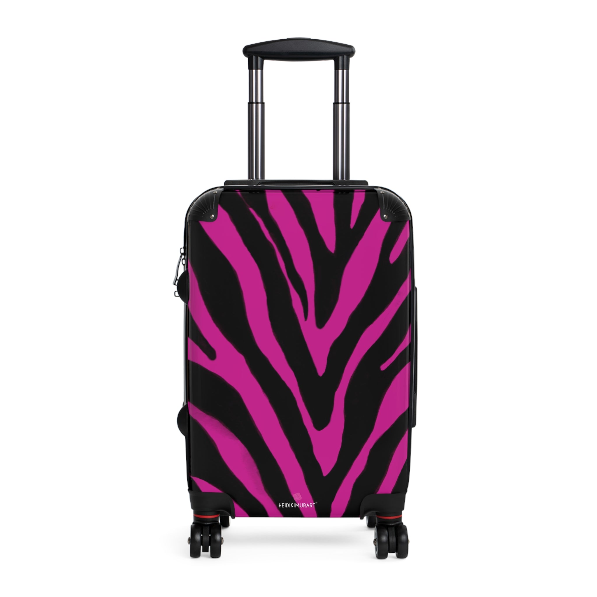 Zebra Print Best Suitcases, Hot Pink and Black Zebra Striped Animal Print Designer Suitcase Luggage (Small, Medium, Large) Unique Cute Spacious Versatile and Lightweight Carry-On or Checked In Suitcase, Best Personal Superior Designer Adult's Travel Bag Custom Luggage - Gift For Him or Her - Printed in&nbsp; Canada