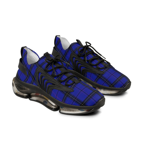 Blue Plaid Men's Mesh Sneakers, Blue Purple Classic Plaid Print Best Comfy Men's Mesh-Knit Designer Premium Laced Up Breathable Comfy Sports Sneakers Shoes (US Size: 5-12) Mesh Athletic&nbsp;Shoes, Mens Mesh Shoes,&nbsp;Mesh Shoes Men,&nbsp;Men's Classic Low Top Mesh Sneaker, Men's Breathable Mesh Shoes, Mesh Sneakers Casual Shoes&nbsp;